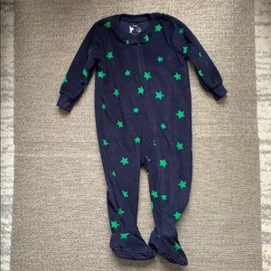 6-12 mo Primary fleece zip footie